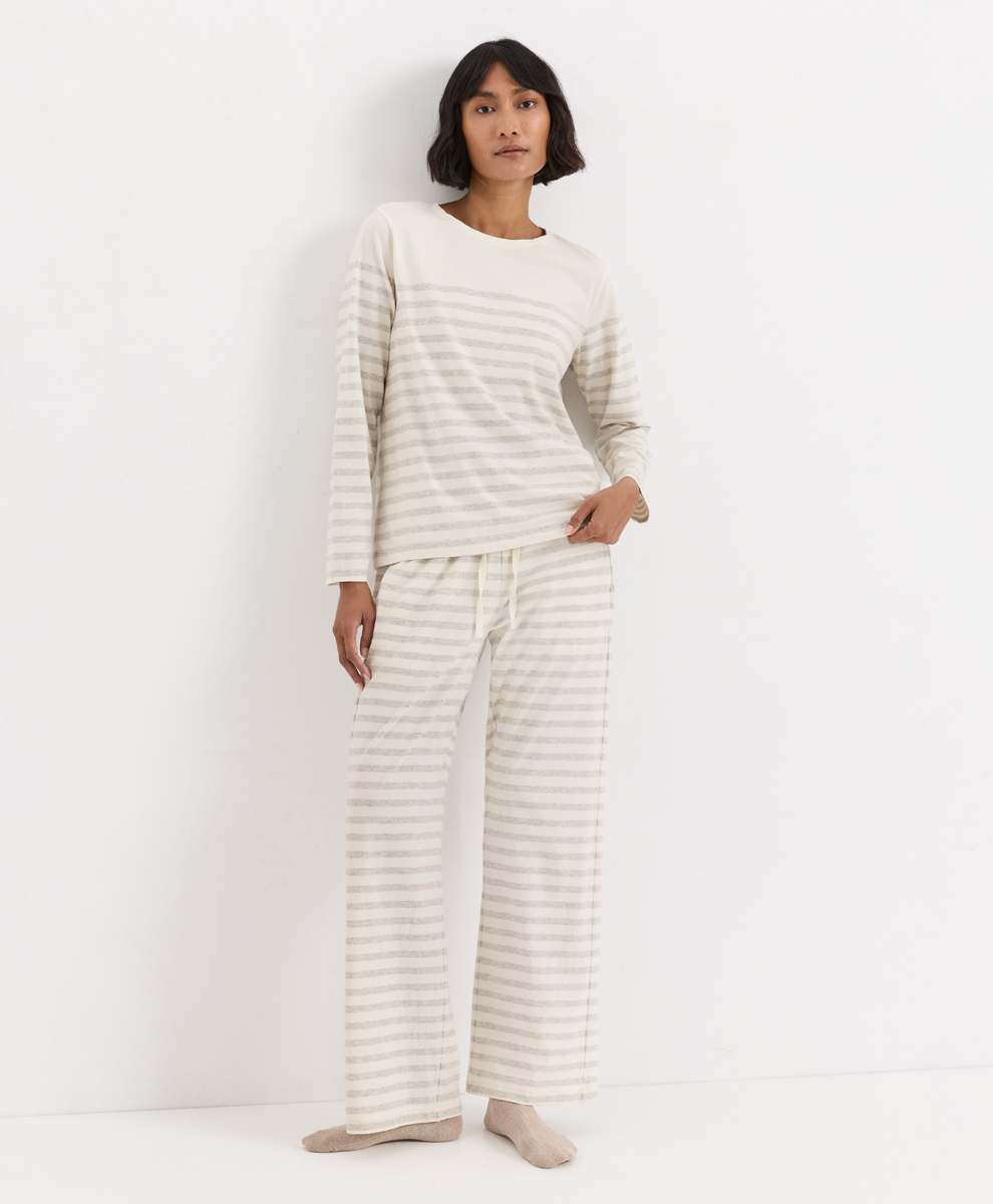 cream slumber stripe