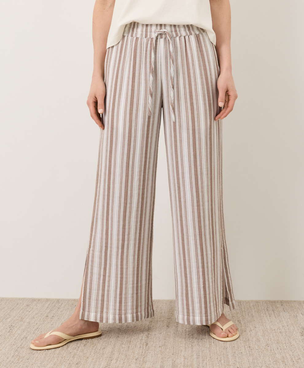 coastal stripe driftwood brown