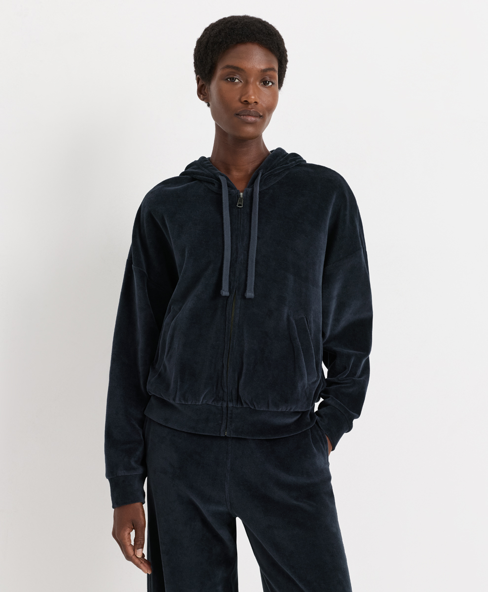 Organic Pure Velour Modern Zip Hoodie