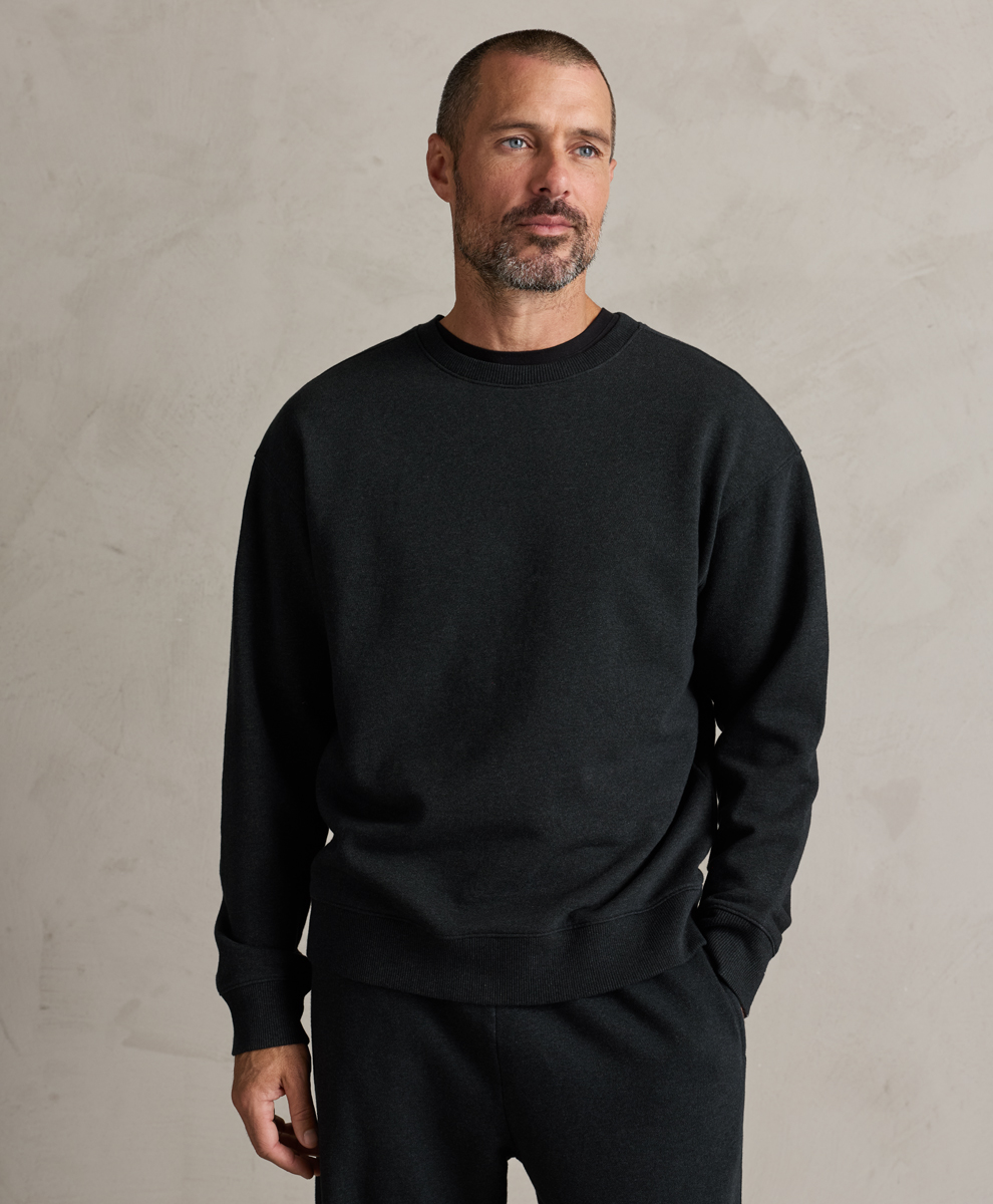 Organic Essential French Terry Relaxed Crew Neck